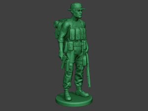 modern jungle soldier stand4 mjs1 3D Print Model