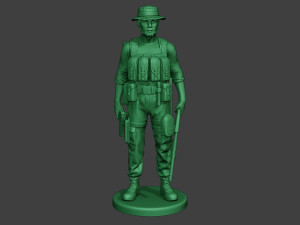 modern jungle soldier stand4 mjs1 Modèles 3D en vedette