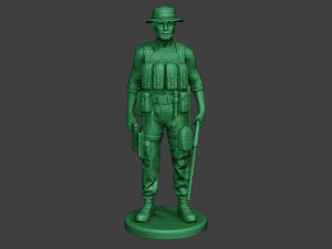 modern jungle soldier stand4 mjs1 3D Print Model