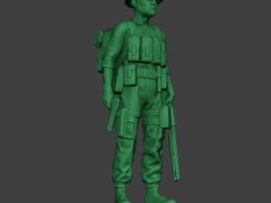 modern jungle soldier stand4 mjs1 Modèles 3D en vedette