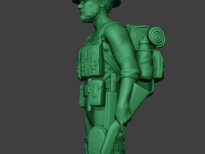 modern jungle soldier stand4 mjs1 Modèles 3D en vedette