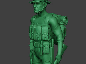 modern jungle soldier stand4 mjs1 Modèles 3D en vedette