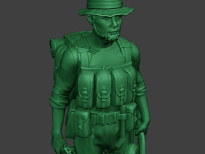 modern jungle soldier stand4 mjs1 Modèles 3D en vedette
