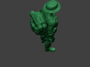 modern jungle soldier stand4 mjs1 Modèles 3D en vedette