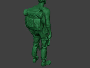 modern jungle soldier stand4 mjs1 Modèles 3D en vedette