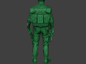 modern jungle soldier stand4 mjs1 Modèles 3D en vedette