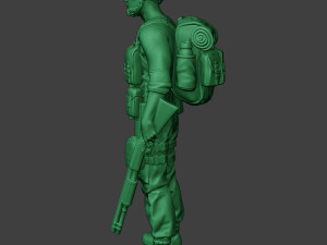 modern jungle soldier stand4 mjs1 Modèles 3D en vedette