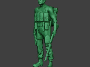 modern jungle soldier stand4 mjs1 Modèles 3D en vedette