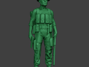 modern jungle soldier stand4 mjs1 Modèles 3D en vedette
