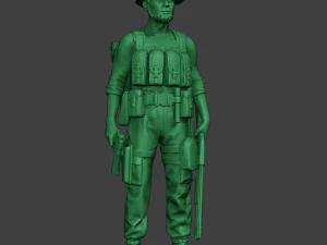 modern jungle soldier stand4 mjs1 3D Print Model