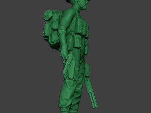 modern jungle soldier stand4 mjs1 Modèles 3D en vedette