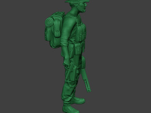 modern jungle soldier stand4 mjs1 Modèles 3D en vedette