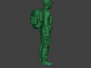 modern jungle soldier stand4 mjs1 Modèles 3D en vedette