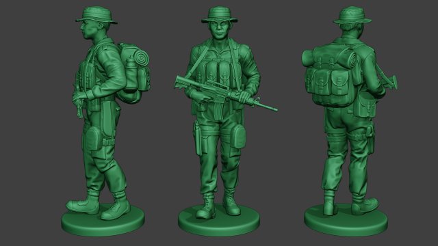 modern jungle soldier walk mjs1 3D 프린트 모델 .c4d .max .obj .3ds .fbx .stl .blend 
