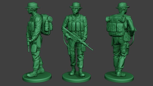 modern jungle soldier walk2 mjs1 3D 打印模型 .c4d .max .obj .3ds .fbx .stl .blend 