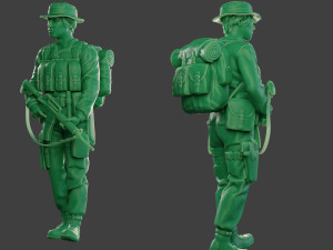 modern jungle soldier walk2 mjs1 3D 打印模型
