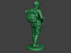 modern jungle soldier walk2 mjs1 3D 打印模型