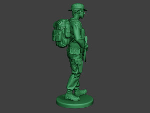 modern jungle soldier walk2 mjs1 3D 打印模型