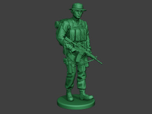 modern jungle soldier walk2 mjs1 3D 打印模型