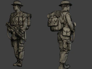 modern jungle soldier walk2 mjs1 3D Print Model
