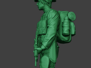 modern jungle soldier walk2 mjs1 3D 打印模型