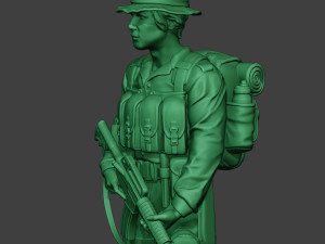 modern jungle soldier walk2 mjs1 3D 打印模型