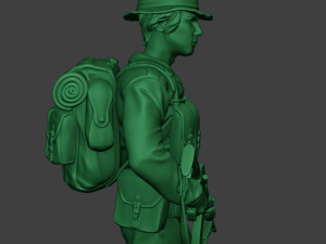 modern jungle soldier walk2 mjs1 3D 打印模型