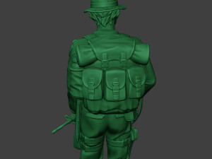 modern jungle soldier walk2 mjs1 3D 打印模型