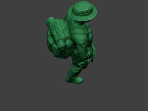 modern jungle soldier walk2 mjs1 3D 打印模型