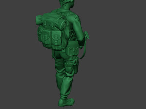 modern jungle soldier walk2 mjs1 3D 打印模型