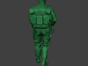 modern jungle soldier walk2 mjs1 3D 打印模型