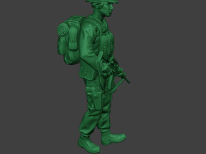 modern jungle soldier walk2 mjs1 3D 打印模型