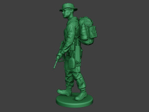 modern jungle soldier walk3 mjs1 3D-Druckmodell