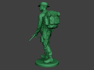 modern jungle soldier walk3 mjs1 3D-Druckmodell