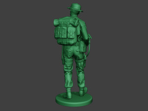 modern jungle soldier walk3 mjs1 3D-Druckmodell