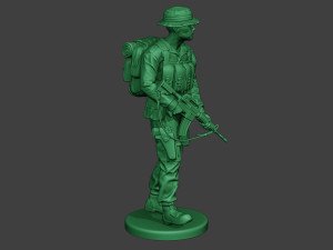 modern jungle soldier walk3 mjs1 3D-Druckmodell