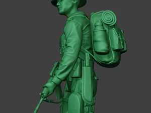 modern jungle soldier walk3 mjs1 3D Print Model