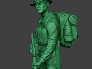 modern jungle soldier walk3 mjs1 3D Print Model