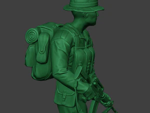 modern jungle soldier walk3 mjs1 3D Print Model