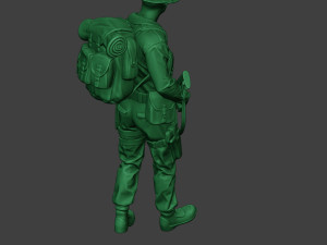 modern jungle soldier walk3 mjs1 3D-Druckmodell