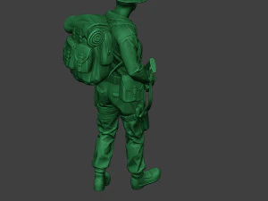 modern jungle soldier walk3 mjs1 3D Print Model