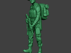 modern jungle soldier walk3 mjs1 3D-Druckmodell