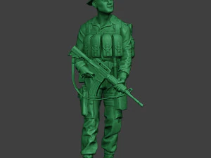 modern jungle soldier walk3 mjs1 3D Print Model