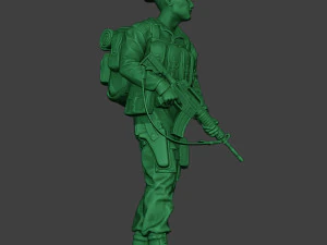 modern jungle soldier walk3 mjs1 3D Print Model