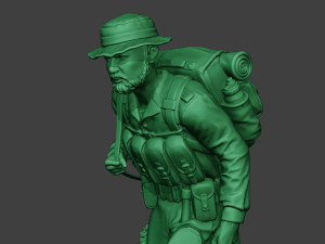 modern jungle soldier walk4 mjs1 3D printmodel