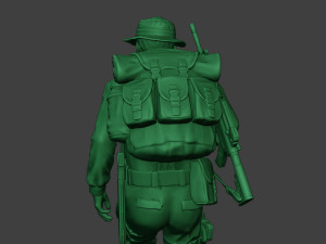 modern jungle soldier walk4 mjs1 3D printmodel