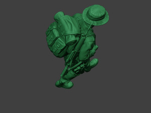modern jungle soldier walk4 mjs1 3D printmodel