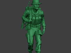 modern jungle soldier walk4 mjs1 3D printmodel