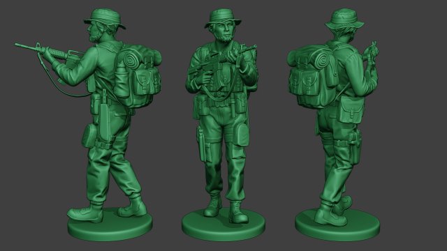 modern jungle soldier walk5 mjs1 3D 프린트 모델 .c4d .max .obj .3ds .fbx .stl .blend 