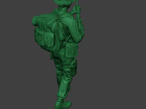 modern jungle soldier walk5 mjs1 3D Print Model